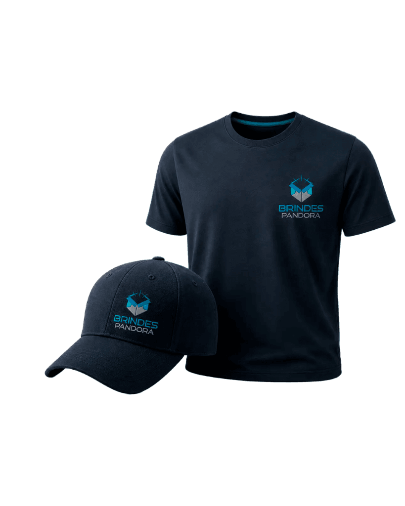 Boné e camiseta personalizados Brindes Pandora
